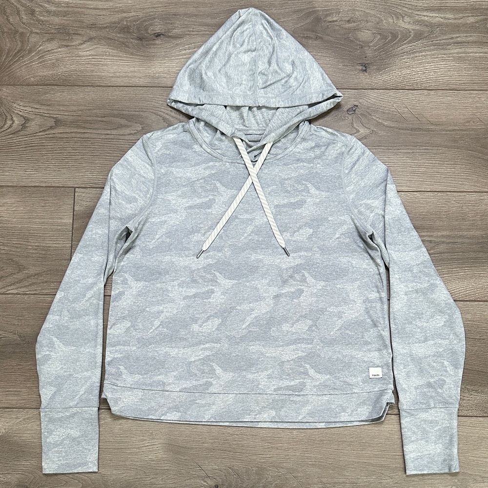Vuori Light Gray Camouflage Hoodie Sweatshirt